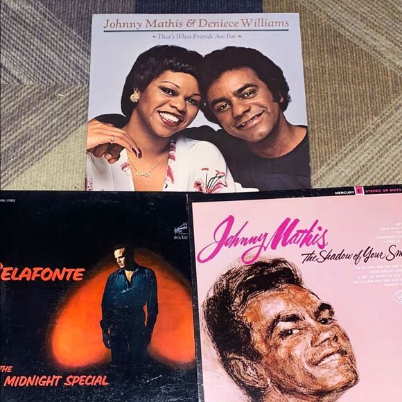 Vintage Johnny Mathis & Belafonte Vinyl Record Collection - Picture 1 of 6